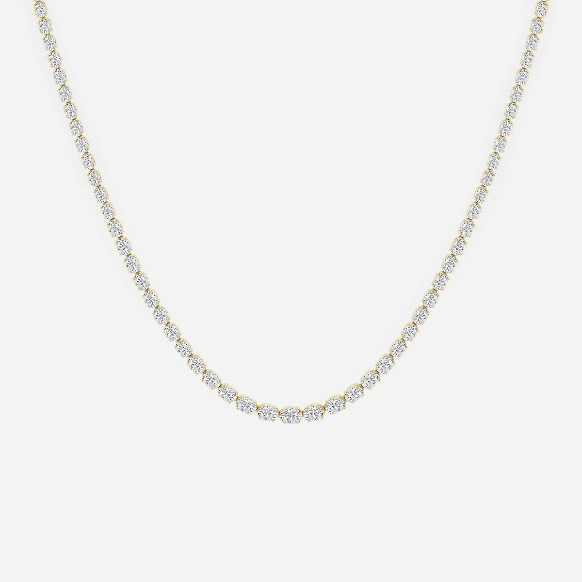Additional Image 1 for  10 ctw Oval Lab Grown Diamond East West Tennis Necklace
